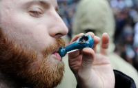 The photo of me puffing down published in Canwest newspapers. Photo by Gerry Kahrmann)